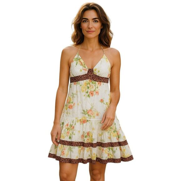 Kiko Floral Dress 100% Cotton knee-length Size M Brand  New #21 - Picture 1 of 8